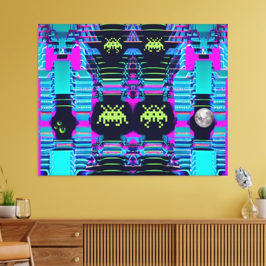 Space Invasion from the Tariff Kings Canvas Afdruk (Insitu (Woonkamer))