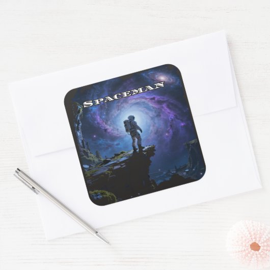 Space is the Final Frontier Vierkante Sticker (Envelop)