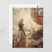 Space Island op een andere planeet Briefkaart (Voorkant / Achterkant)