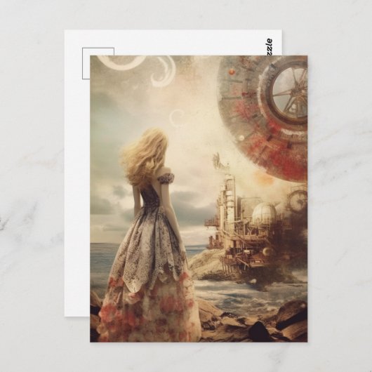 Space Island op een andere planeet Briefkaart (Voorkant / Achterkant)