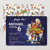 SPACE JAM™ Birthday Uitnodiging (Voorkant / Achterkant)