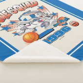 SPACE JAM™ BUGS BUNNY™ #1 Basketbal Grafisch Sherpa Deken (3/4)