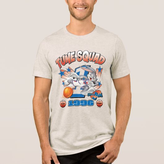 SPACE JAM™ BUGS BUNNY™ #1 Basketbal Grafisch Tri-Blend Shirt (Voorkant)
