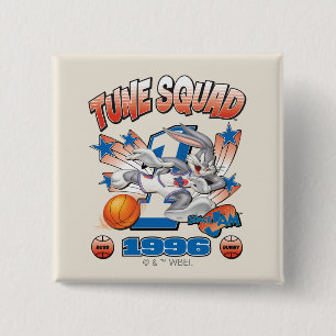 SPACE JAM™ BUGS BUNNY™ #1 Basketbal Grafisch Vierkante Button 5,1 Cm