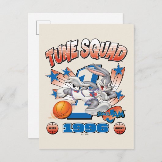 SPACE JAM™ BUGS BUNNY™ #1 Basketball Graphic Briefkaart (Voorkant / Achterkant)