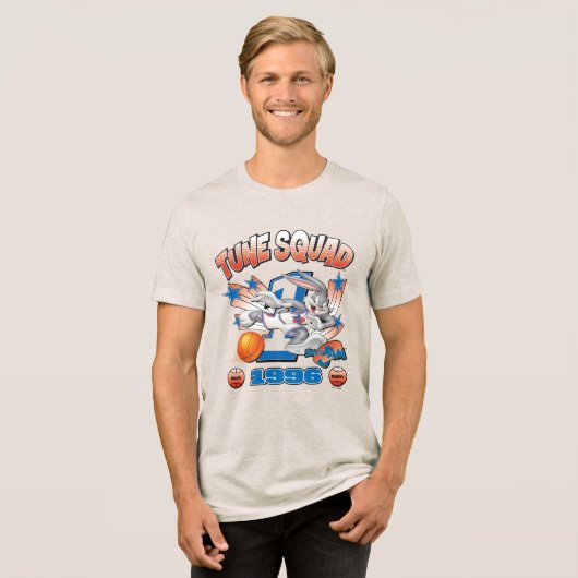 SPACE JAM™ BUGS BUNNY™ #1 Basketball Graphic Tri-Blend Shirt (Voorkant volledig)