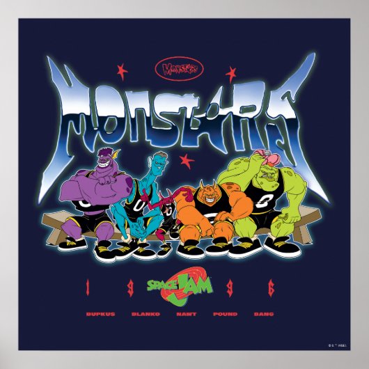 SPACE JAM™ Monstars 1996 Grafisch Poster (Voorkant)