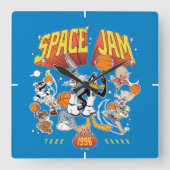SPACE JAM™ TUNE SQUAD™ 1996 Grafisch Vierkante Klok (Voorkant)