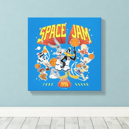 SPACE JAM™ TUNE SQUAD™ 1996 Graphic Canvas Afdruk (Insitu (Houten vloer))