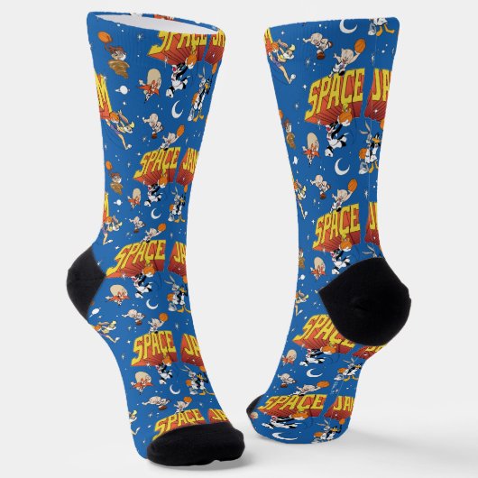 SPACE JAM™ TUNE SQUAD™ Buitenruimte Patroon Sokken (Gebogen)