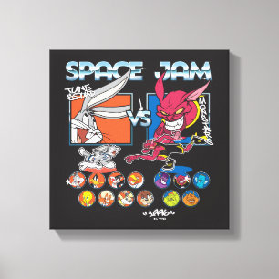 SPACE JAM™ TUNE SQUAD™ VS Monstars Roster Grafisch Canvas Afdruk