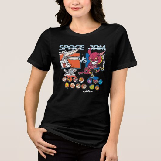 SPACE JAM™ TUNE SQUAD™ VS Monstars Roster Grafisch Tri-Blend Shirt (Voorkant)