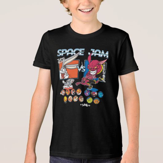 SPACE JAM™ TUNE SQUAD™ VS Monstars Roster Grafisch Tri-Blend Shirt (Voorkant)