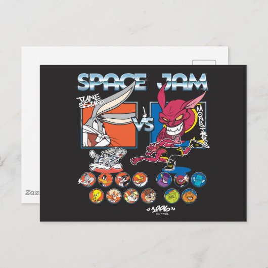 SPACE JAM™ TUNE SQUAD™ VS Monstars Roster Graphic Briefkaart (Voorkant / Achterkant)