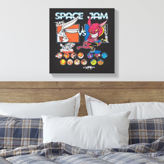 SPACE JAM™ TUNE SQUAD™ VS Monstars Roster Graphic Canvas Afdruk (Insitu (Slaapkamer))