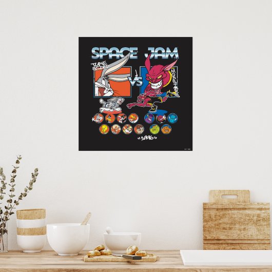 SPACE JAM™ TUNE SQUAD™ VS Monstars Roster Graphic Poster (Keuken)