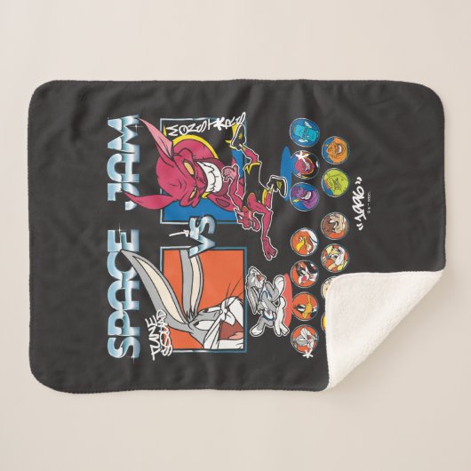 SPACE JAM™ TUNE SQUAD™ VS Monstars Roster Graphic Sherpa Deken (Voorkant (horizontaal))