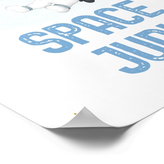 Space Junk Astronaut Space Birthday Snack Sign Poster (Hoek)