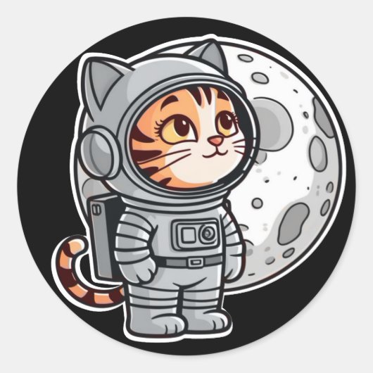 Space Kat Sticker (Voorkant)