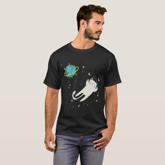 Space kat t-shirt (Voorkant volledig)