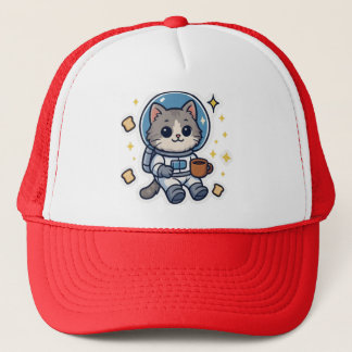 Space Kat Trucker Hat – Cosmic Cat Print Trucker Pet