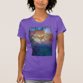 Space Kat zegt Lees mijn ogen vrouwen T-shirt (Voorkant)
