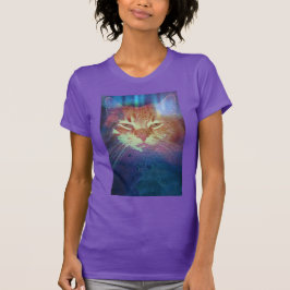 Space Kat zegt Lees mijn ogen vrouwen T-shirt
