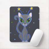 " space kat " zwarte mousepad muismat (Met muis)