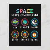 Space keeps us wondering briefkaart (Voorkant)