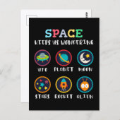 Space keeps us wondering briefkaart (Voorkant / Achterkant)