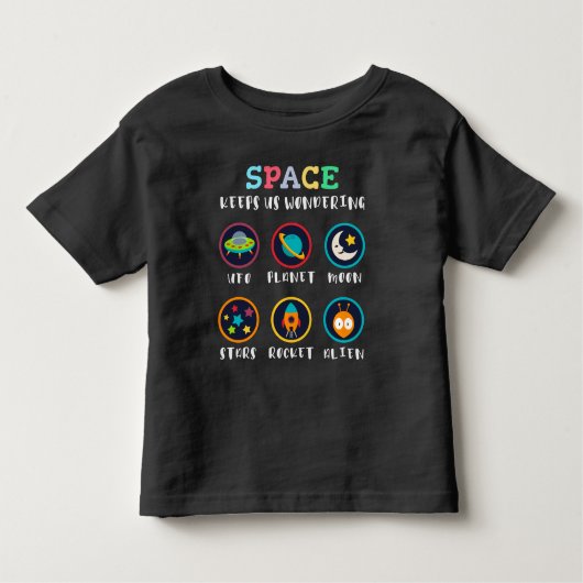 Space keeps us wondering kinder shirts (Voorkant)