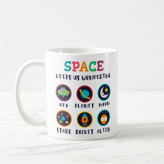 Space keeps us wondering koffiemok (Links)