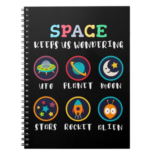 Space keeps us wondering notitieboek (Voorkant)
