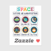 Space keeps us wondering sticker (Vel)
