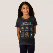 Space keeps us wondering t-shirt (Voorkant volledig)