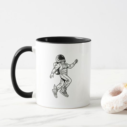 Space Kicks: Winged Astronaut Flight Mok (Met donut)