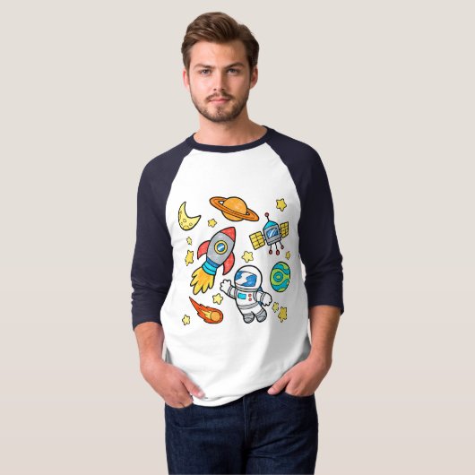 Space Kid baseball shirt (Voorkant volledig)