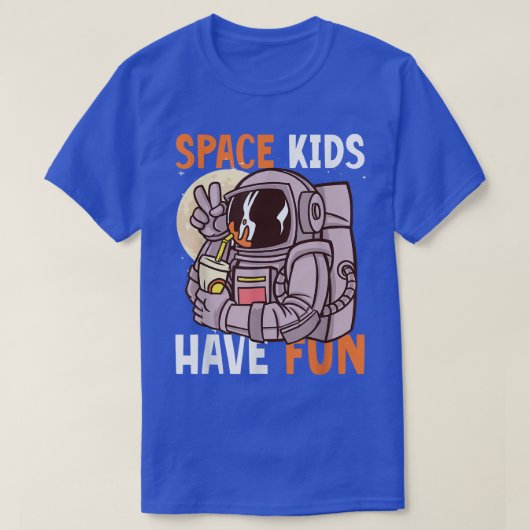 Space Kids have Fun with Astronaut T-shirt (Design voorkant)