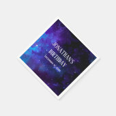 Space kids verjaardag. Planetariumfeest. Galaxy Servet (Hoek)