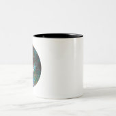 Space Kitten Merch Tweekleurige Koffiemok (Center)