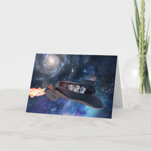 Space Kittens Joyride Farewell Kaart (Voorkant)