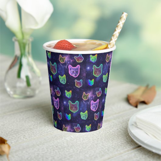 Space Kitty Cat Paper Cup Papieren Bekers (Insitu)