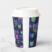 Space Kitty Cat Paper Cup Papieren Bekers (Links)