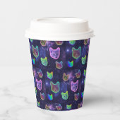 Space Kitty Cat Paper Cup Papieren Bekers (Voorkant)