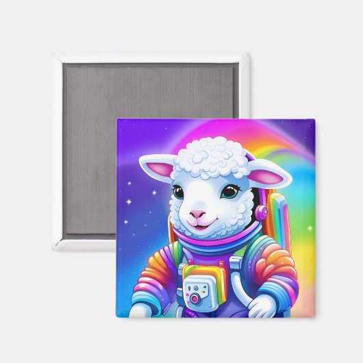 Space Lamb Magnet (Voorkant / Achterkant)