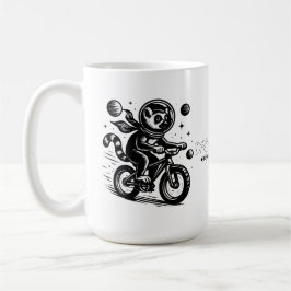 Space Lemur Astronaut Riding Bicycle - Madagascar  Koffiemok