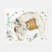 Space Lion Fleece Blanket (Voorkant (Horizontaal))