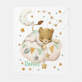 Space Lion Fleece Blanket Deken