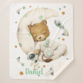 Space Lion Sherpa Blanket Deken (Voorkant)