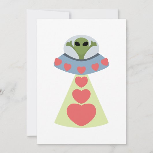 Space Love Alien Valentijn Kaart (Voorkant)